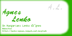 agnes lenko business card